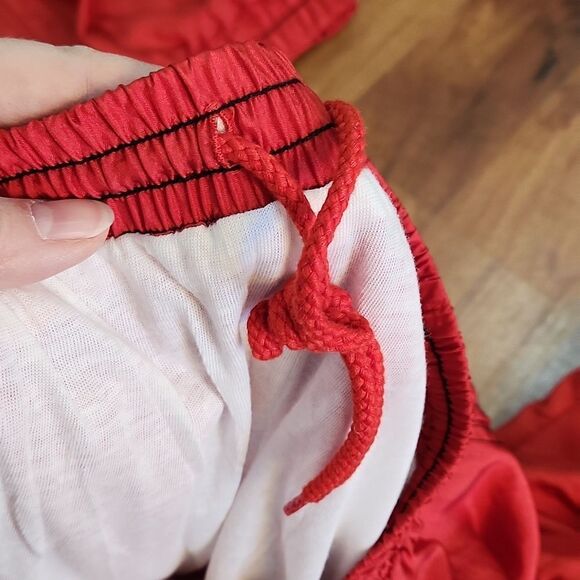 VTG Nylon 90's Beaded Red & Turquoise Track Suit Set - Picture 11 of 13